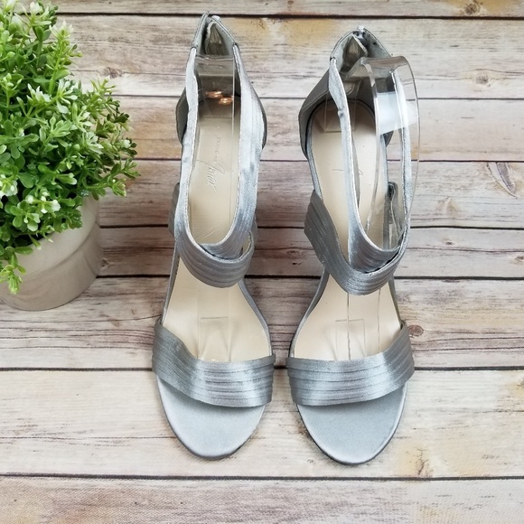 JACQUELINE FERRAR Silver Strappy High Heel Sandals - Picture 3 of 8